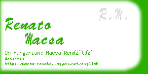 renato macsa business card